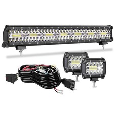 Led Light Bar Terrain Vision 20 Inch 420W Triple Row Flood Spot Combo Beam Off