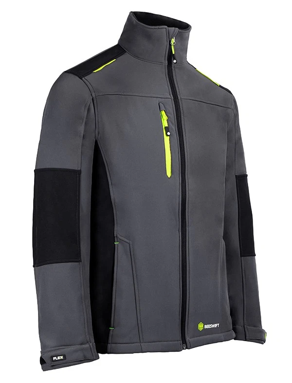 Beeswift Flex Softshell Jacket Grey / Black Size 3XL