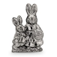 "Deko Hasen 16 Cm Kunststein \"Hasenmama Mit Kind\" Hasenfigur Osterhasen Wohndeko"