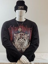 378 Just Cavalli Mens Black Print Sweatshirt Authentic Size S Oversized