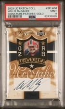 2003 PATCH COLLECTION SIG PATCHES GOLD #SP-WM WILLIS MCGAHEE RC 3/25 PSA 9 AUTO