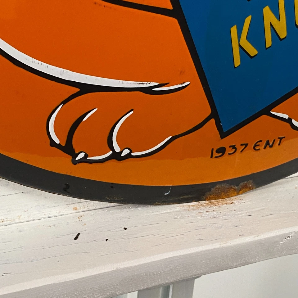 Sunoco Enamel Sign - Ø 50cm (19.7") - Nice Nostalgic Motor Oil Advertising Decor - Image 4 of 4