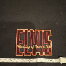 vintage embroidered Elvis Presley patch (&ldquo;The King of Rock & Roll&rdquo;)Iron On Patch
