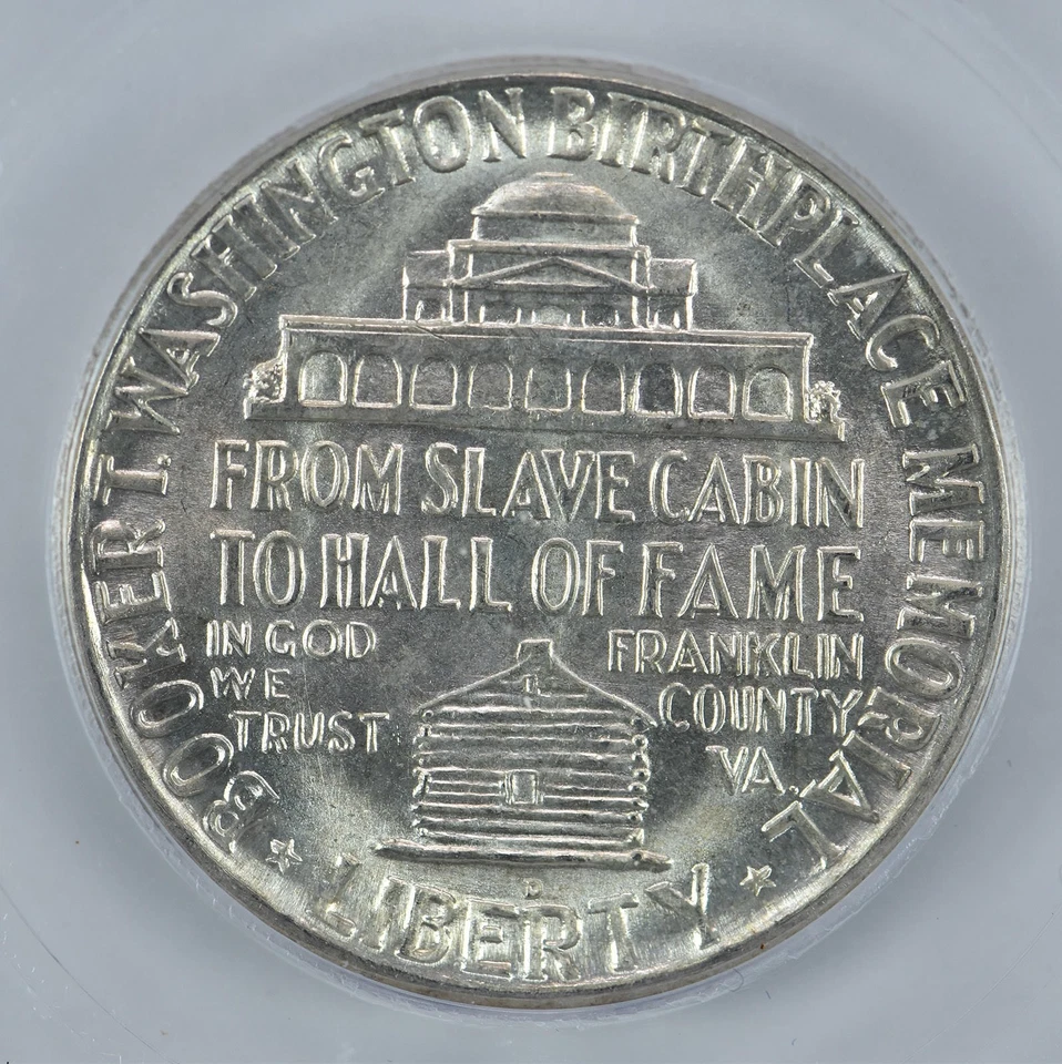 1946-D Booker T Washington Commemorative Half Dollar MS64 ICG *2326 - Image 4 of 4