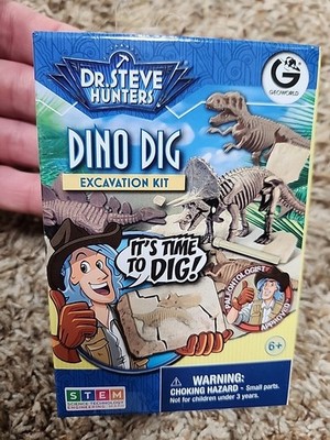 Dino Dig Fossil Excavation Kit Dr. Steve Hunters Geo World STEM  M1 TRICERATOPS