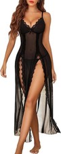 Women's Avidlove Women Lingerie Lace Babydoll Sexy Nightgown V-Neck sleepwear 1