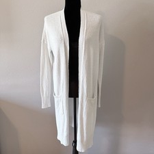 gap ivory long sleeve long cardigan with pockets
