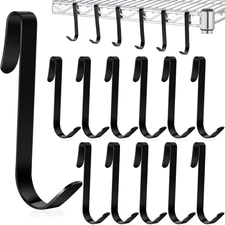 12 Pcs J Hook for Wire Shelving 3.6 Inch Large Heavy Duty Metal Shelf Hooks for 