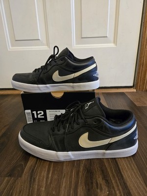 Air Jordan 1 V.2 Low Leather Black White Size 12