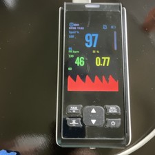 Standalone Pulse Oximeter SpO2 Monitor w/ Finger Sensor Probe, Stand, Black