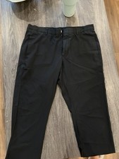 Perry Ellis Portfolio Men  s Black Slim Dress Pants Waist 32 Pre-Owned