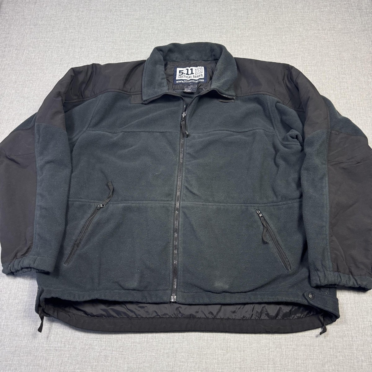 5.11 Tactical Series Jacket Mens XL Black Fleece Lined Military