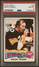 1975 TOPPS #39 ROCKY BLEIER PSA 8