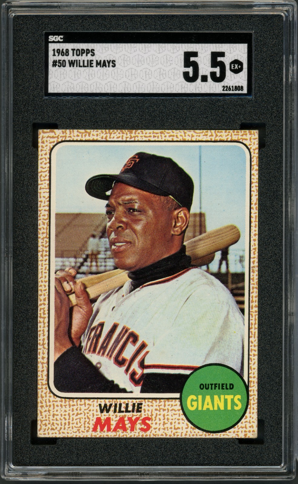 1968 Topps Baseball Willie Mays #50 SGC 5.5 EX+! Free Priority Shipping!