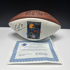 TROY AIKMAN SIGNED AUTOGRAPH FOOTBALL Dallas Cowboys Memorabilia.