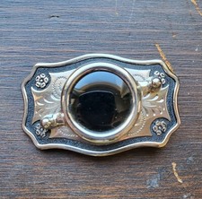 Vintage Silvertone Belt Buckle Western Skinny