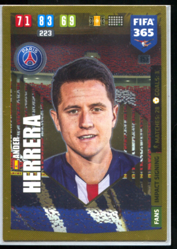 Ander Herrera  2020 Fifa 365 Adrenalyn Fans Panini Sports Soccer Card 157 - Picture 1 of 2