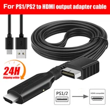 HDMI Cable for Sony PS1 PS2 Console PS1 PS2 to HDMI Adapter Video Converter Cord
