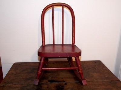 wooden doll rocking chair