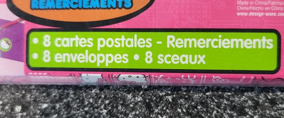 Hello Kitty Rainbow Sanrio Cat Kids Birthday Party Thank You Notes Cards - Image 4 of 4