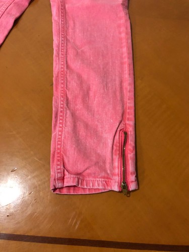 Girls Kids Mudd Pink Stretch Zipped Ankles Jeans Size 12 Cotton Blend - Picture 2 of 8