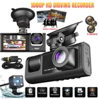 Dash Cam Car HD 1080P Front/Rear/Inside Dual Lens Video Recorder Camera G-Sensor