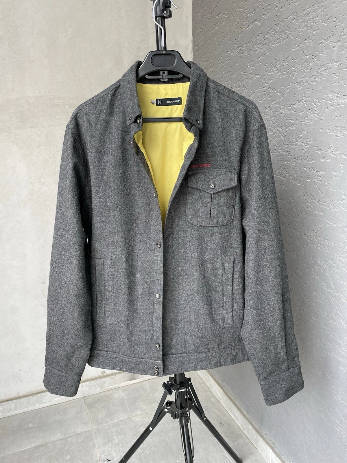 DSQUARED2 giacca uomo lana grigia taglia 52