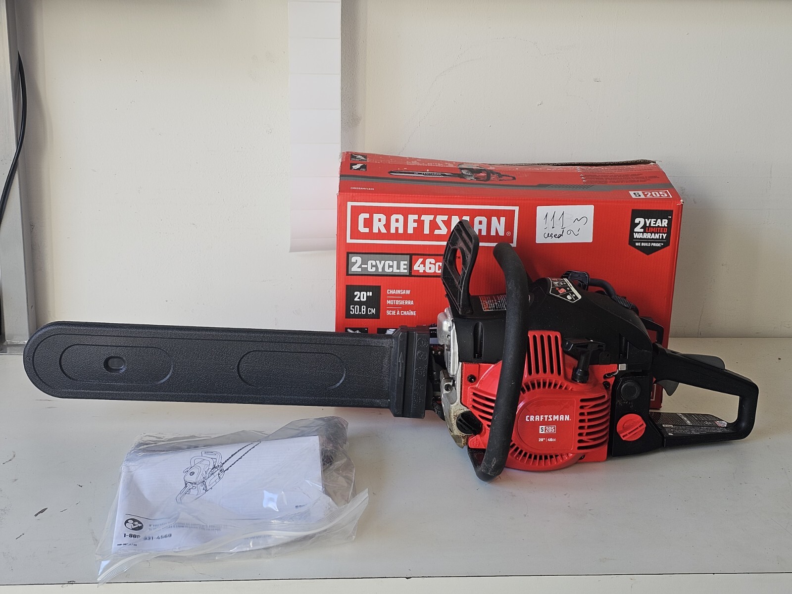 BRAND NEW Craftsman S160 16inch 2cycle 42cc Gas Chainsaw Open Box