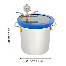 3-Gallon Vacuum Chamber with Tempered Glass Lid Degassing Chamber Silicone