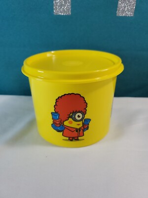 Tupperware Minions Mini Stacking Canister 2 Cups / 580 ml New Yellow