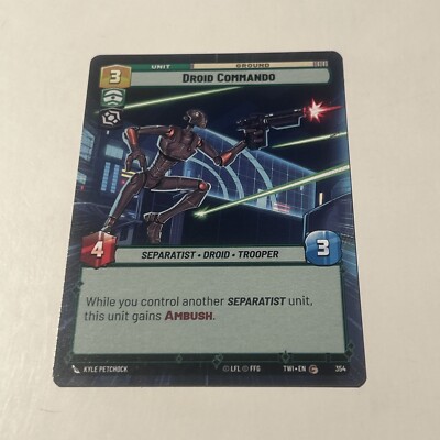 Droid Commando (Hyperspace) #354 Star Wars Unlimited TWI