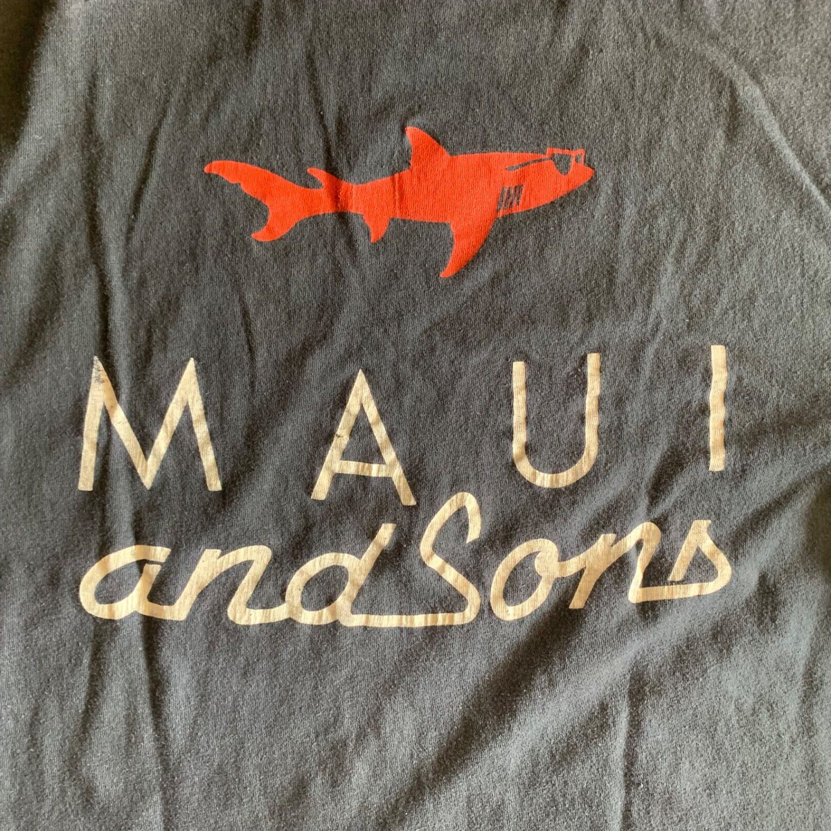 EARLY 80s VINTAGE MAUI & SONS SURF BRAND T-SHIRT MEN SZ M SURFER 
