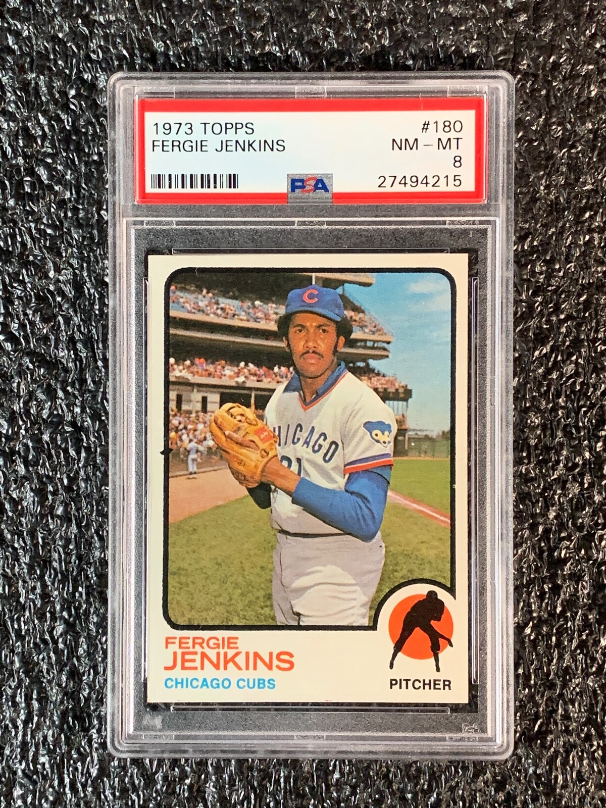 1973 Topps Baseball #180 Fergie Jenkins PSA 8