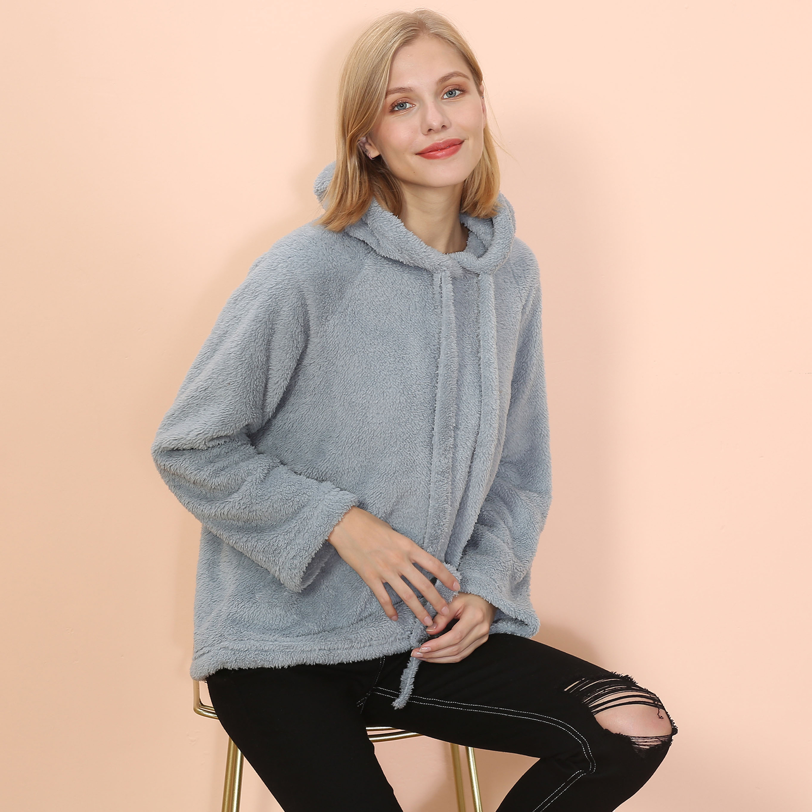fluffy night hoodie