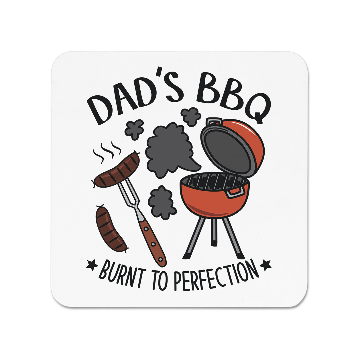 Dad's BBQ Burnt To Perfection Fridge Magnet Chef Joke Summer Cook Bad Funny
