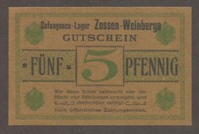 Germany - POW - Zossen-Weinberge; 5 Pfennig; N.D. (1916); AU+; T-904.02;  WWI