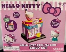 Hello Kitty Boba Tea Shop Build Set 158 Pc New in Box
