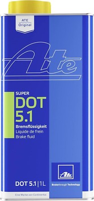 ATE Original Super DOT 5.1 Brake Fluid, 1 Liter Can, Works with Dot3/dot4