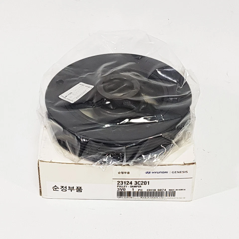 Amortiguador de polea de cigüeñal genuino 231243C201 para Santa FE Genesis Sedona Sorento Foto 4 de 4