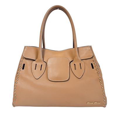 MIU MIU ARCHIVE LEATHER SHOULDER BAG
