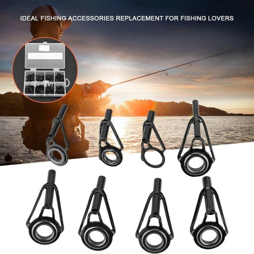 80x Fishing Rod Guide Repaire Kit Tip Top Eyes Eyelets Smooth Ceramic
