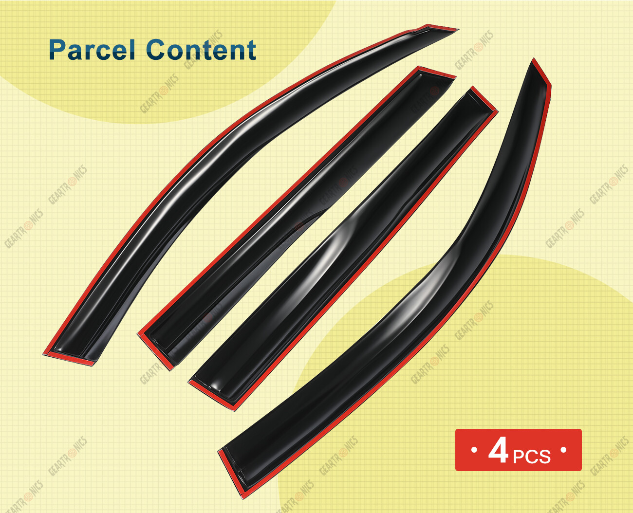 For 2006-2012 Toyota RAV4 JDM 3D Wavy Mugen Style Window Visors - Foto 3