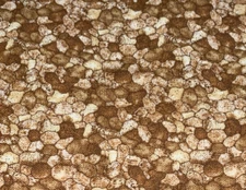 1/2 Yd Pebbles Tiny Stones Landscape Texture Dark & Light Brown Cotton Fabric