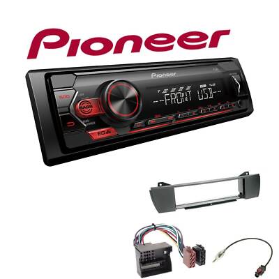 Pioneer 1-DIN Autoradio USB AUX Android Einbauset für BMW Z4 2003-2008 anthrazit