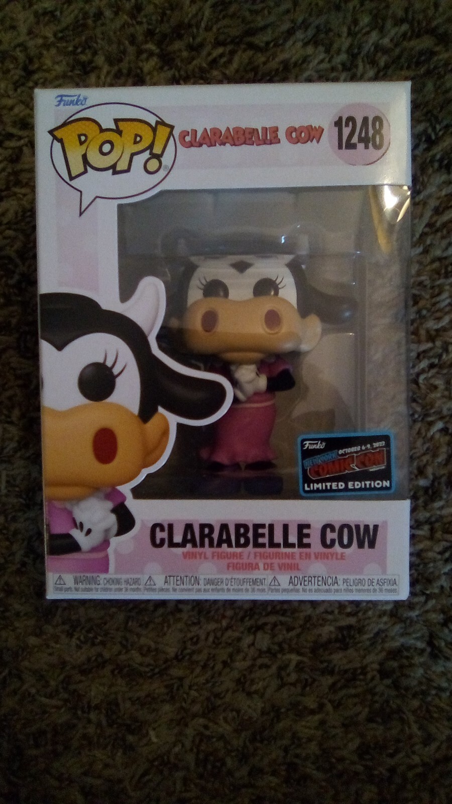 Funko Pop! Figura De Vinilo Clarabelle Cow #1248 New York Comic Con Como Nueva