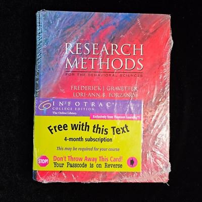 Research Methods for the Behavioral Sciences (with InfoTrac) - Hardcover -NEW