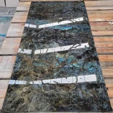 60"x30" Labradorite Stone Counter Dining Table Handmade Furniture Living Room De