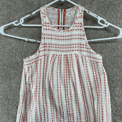 Lou & Grey Women's Dress Size Extra Small White Pink Sleeveless Back Zip  Closure | eBay