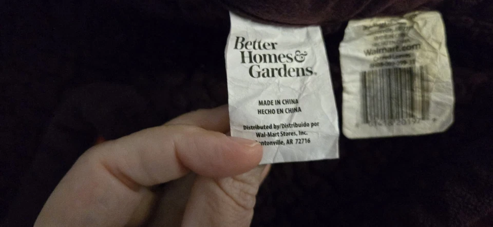 Manta de peluche Sherpa Better Homes & Gardens tallada hojas de otoño 50"x60" Foto 2 de 4