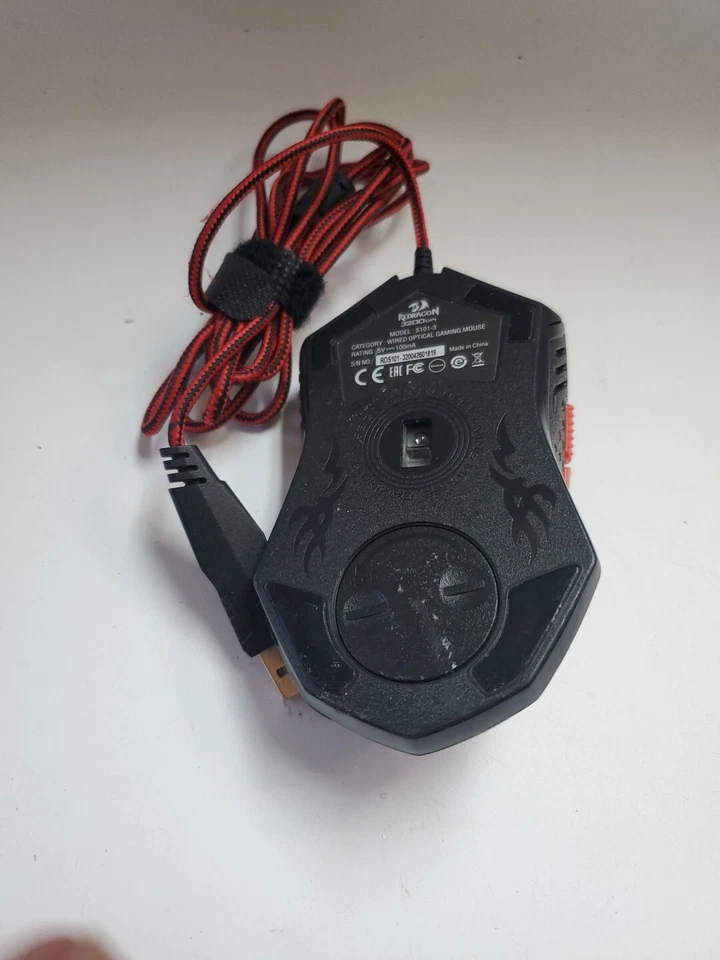 Wired Gaming Mouse. Red Dragon 3200 DPI model  S101-3. Excellent Condition - Image 3 of 3